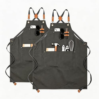 16oz Canvas Work Apron with Cross Back