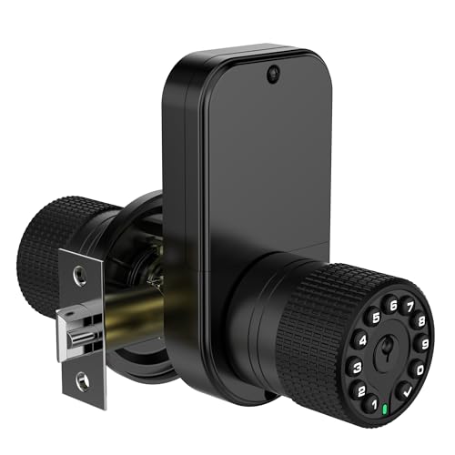 IU32 Double Sided Keypad Door Knob with Dual Cylinders and Key Alike