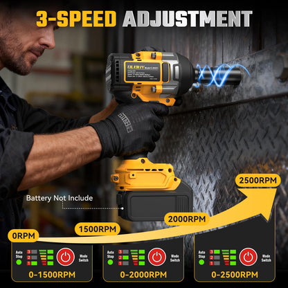 Cordless Impact Wrench for Dewalt 20V Battery (Yellow)