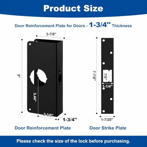 Stainless Steel Lock and Door Reinforcement Plate for 1