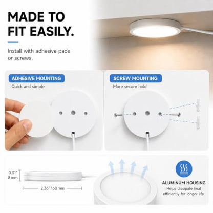 Puck Light Compact LED Under Cabinet Lighting for Indoor Use