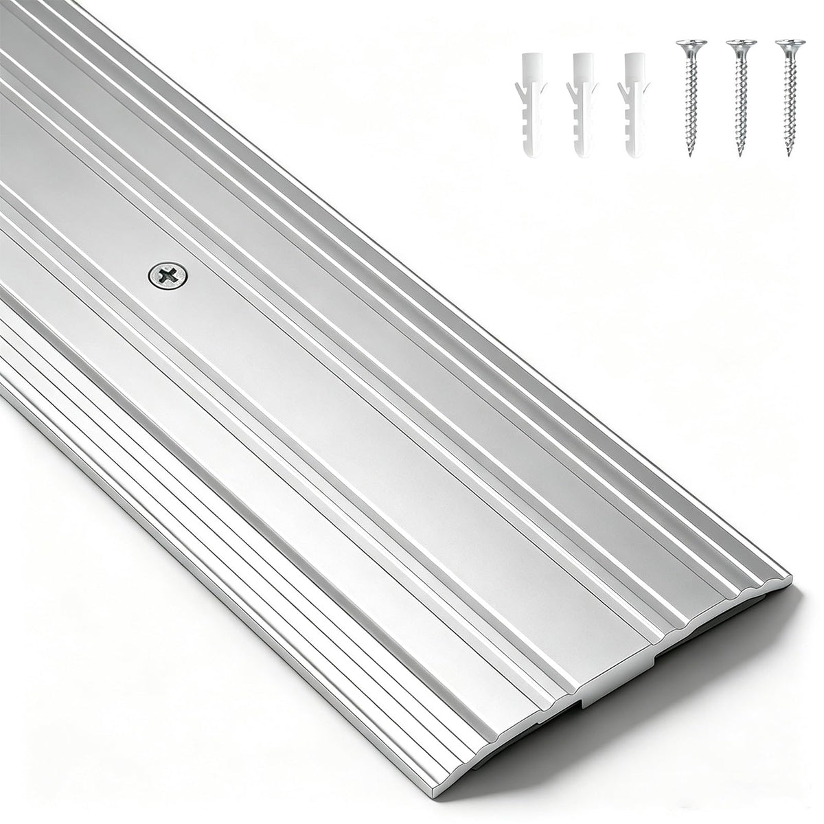 Sturdy Aluminum Door Threshold for Doorways (48''L x 3''W (1pcs) / Silver)