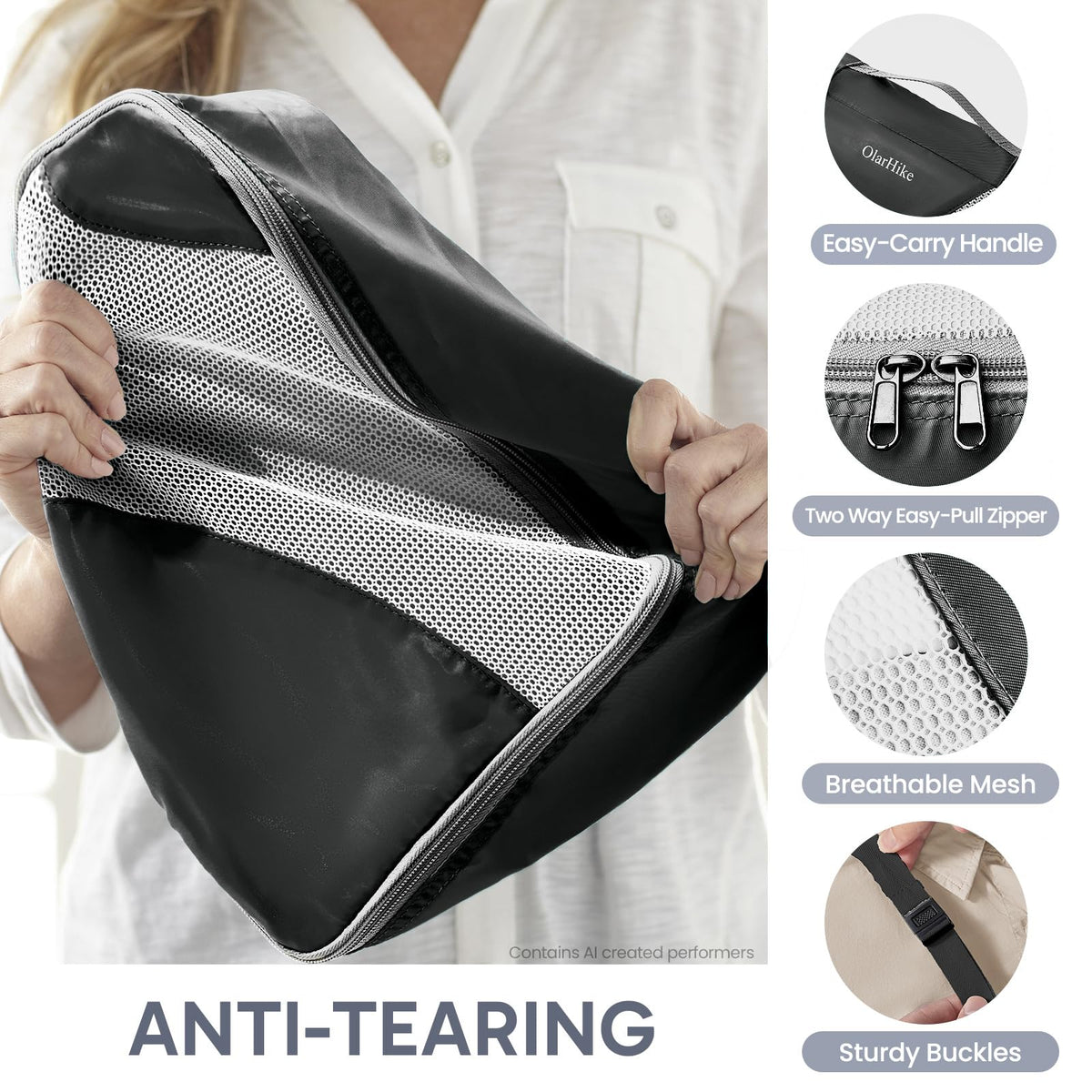 Packing Cubes for Travel (03 Black)