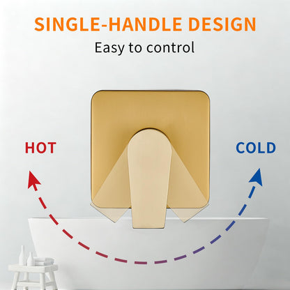 Tub Shower Faucet Set Gold Brushed (Glod)