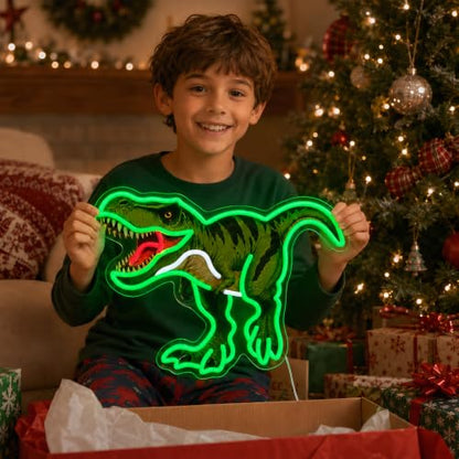Dinosaur Neon Sign for Boys Room Decor