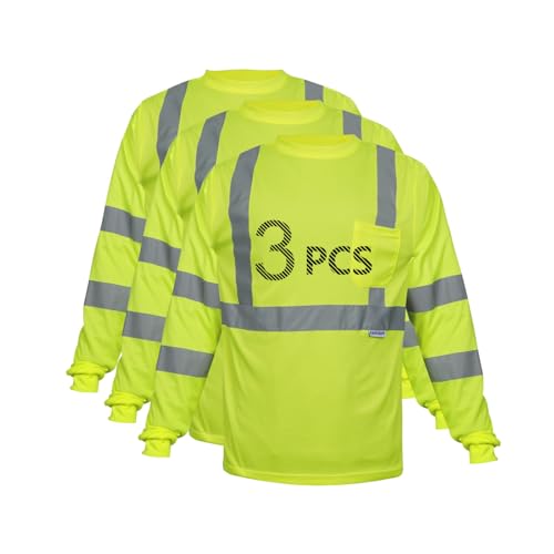 High Visibility Long Sleeve Reflective Safety Shirt for Working