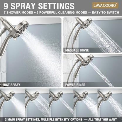 Magnetic Shower Head with Handheld Sprayer