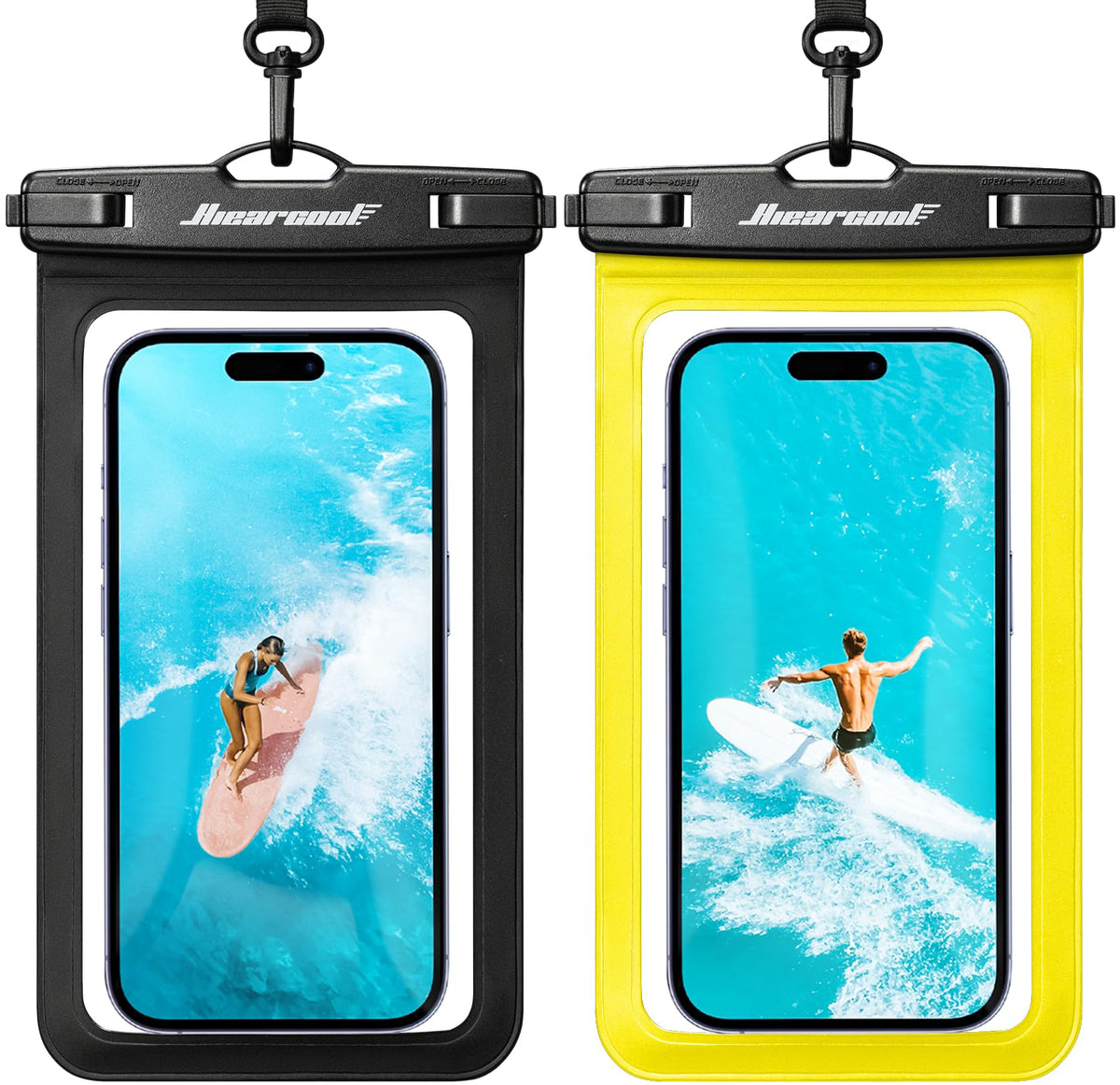 Waterproof Phone Pouch (2-Pack Black & Yellow)