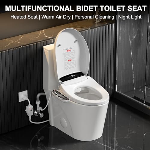 Electric Heated Bidet Toilet Seat with Warm Water Wash