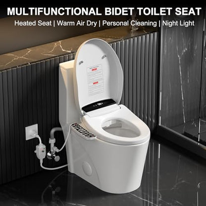 Electric Heated Bidet Toilet Seat with Warm Water Wash