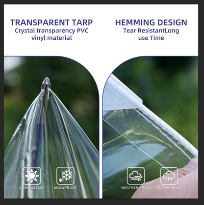 Clear Tarp 14Mil Heavy Duty Clear Vinyl Plastic Tarp (10X10FT)