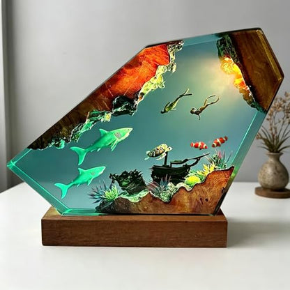Flying Dragon Resin Lamp