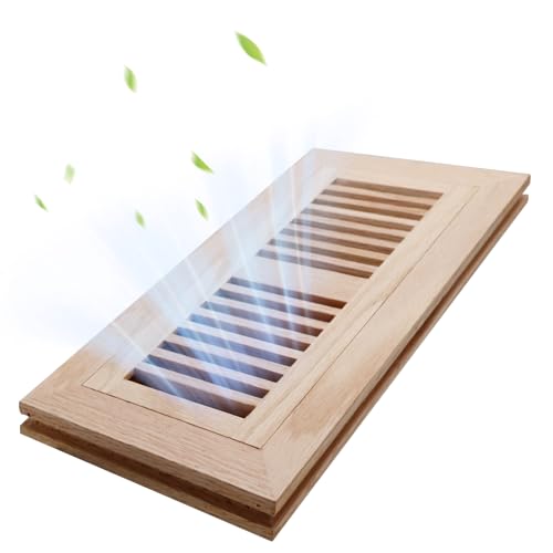 4x10 Inch Oak Floor Register (4x10 / Red-1pcs)