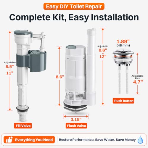 3" Dual Flush Valve Kit Fits for Project Source One