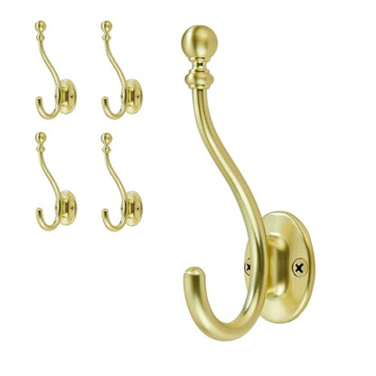 5 Pack Coat Hooks Matte Black Coat Hook