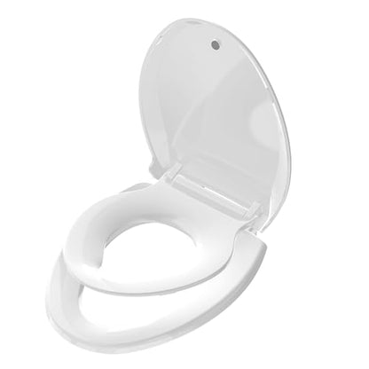 Family Toilet Seat Elongated (White / Elongated 18.5inch with Baby Seat)