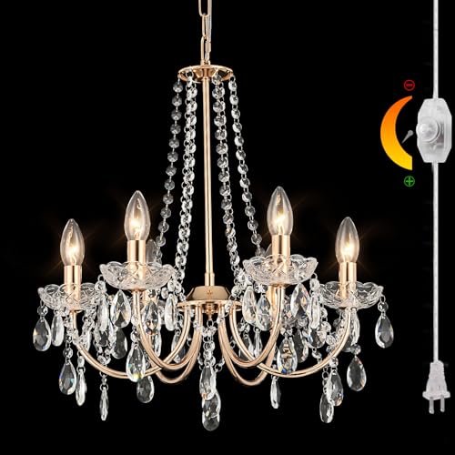Plug in Crystal Chandelier