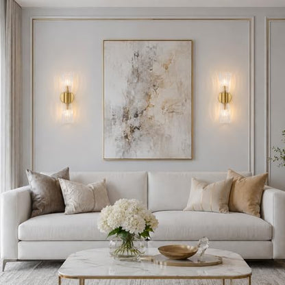2 Light Glass Wall Sconce