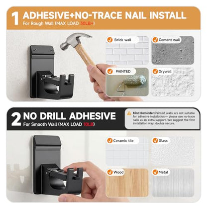 Universal Heavy Duty Curtain Rod Brackets