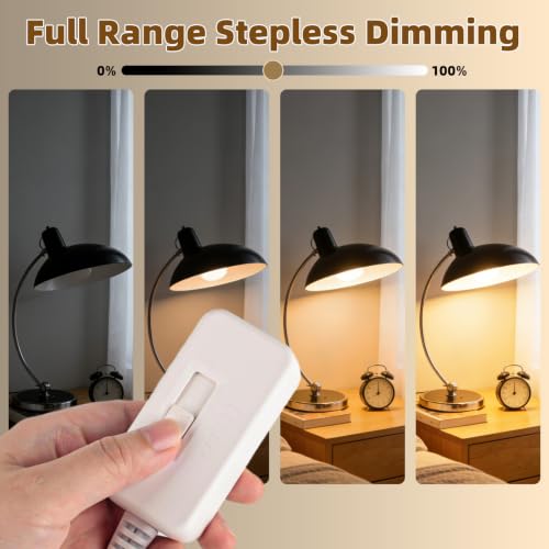 Plug in Dimmer Switch for Lamp Full Range Slide Control Lamp Dimmer