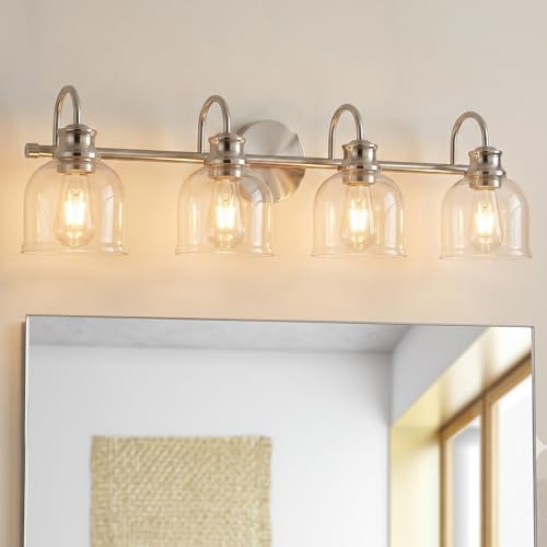 4 Lights 32" Bathroom Vanity Light Fixtures (Brushed Nickel / 4 Lights)