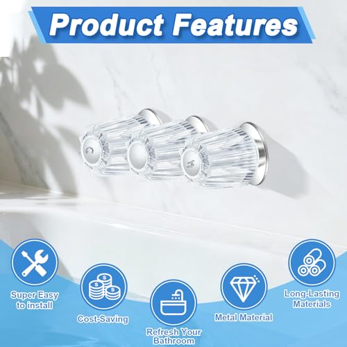 3 Piece Bathtub Shower Knob Replacement Kit
