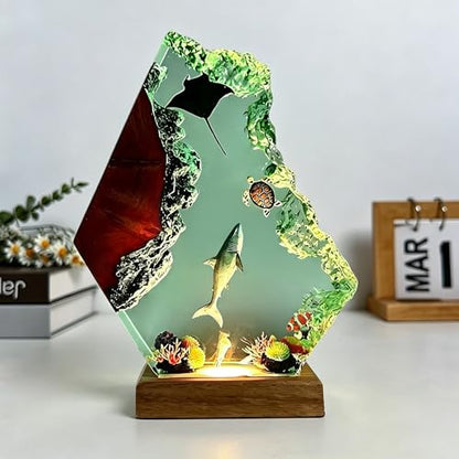 Humpback Whale Ocean Resin Lamp