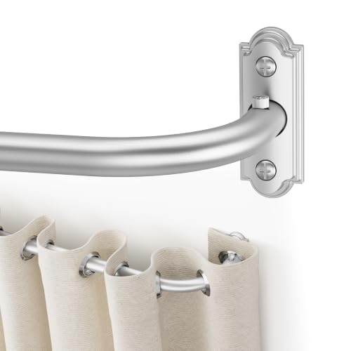 Curtain Rods Wrap Around Blackout 1 Inch Curtain Rods for Windows