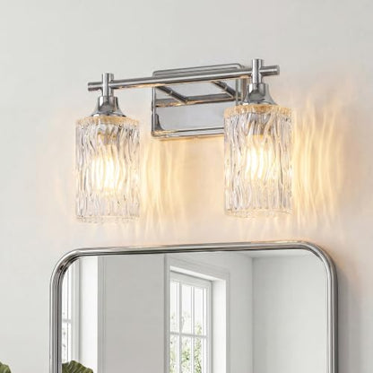 Modern 2 Light Bathroom Light Fixtures (Chrome / 2-light)