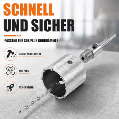 DAIMIT Concrete Hole Saw Kits with SDS Plus Shank Connecting Rod