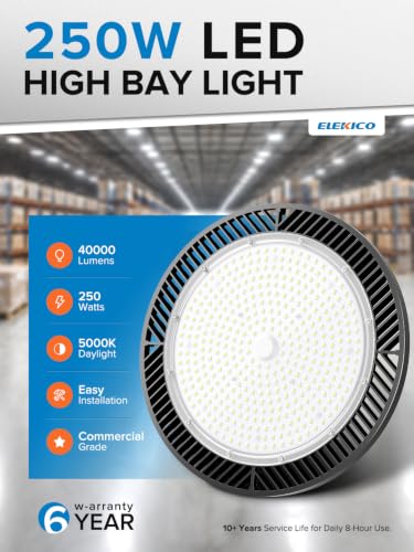 Industrial grade 250W 40000LM High Bay LED Shop Lights for Shop DIY Garage (250W-10PACK)