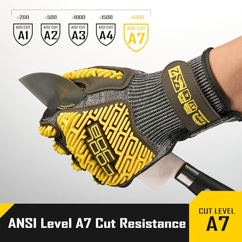 A7 Cut Resistant Work Gloves with TPR