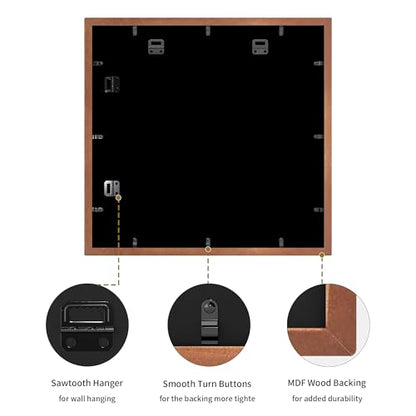 Picture Frame Collage for 4x6 and 5x7 Photos (Rustic Brown / 17.7x18.8in (1Pack))