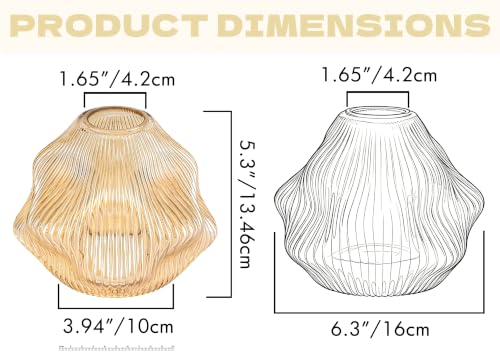 Spiral Stripes Glass Lamp Shade Small Art Blown Pendant Light Shades