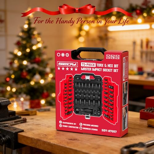 73 Piece Impact Socket Set with Hex & Torx Bit Sockets (73-Piece Master Impact Set)