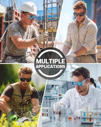 Safety Sunglasses with Side Shields Tinted Protective Work Glasses Men