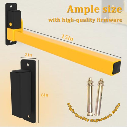 Lumber Storage Rack Heavy Duty Wall Mount Storage Shelves Sturdy Garage Shelving Freestanding Metal Firewood Rack DIY friendly Wall Storage for Indoor & Outdoor
