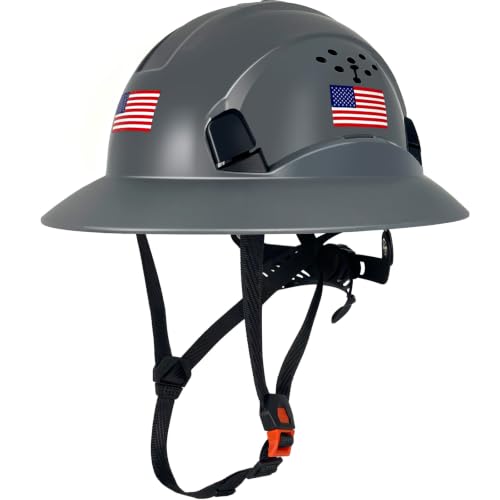ANSI Type II Full Brim Hard Hats Safety Helmet Vented Top and Sides