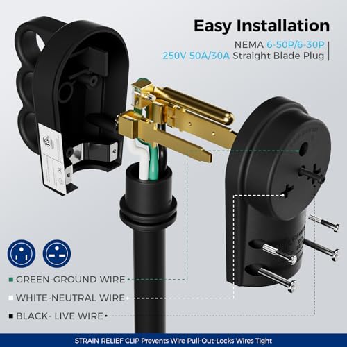 NEMA 6 50R 50A 250V Female Welder Receptacle