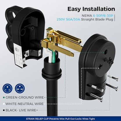 NEMA 6 50R 50A 250V Female Welder Receptacle