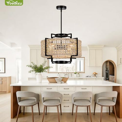 Rattan Chandelier