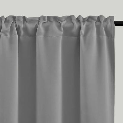 4 Panels Rod Pocket Blackout Window Curtains for Bedroom