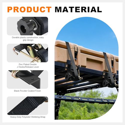 Ladder Rack Ratchet Straps with J