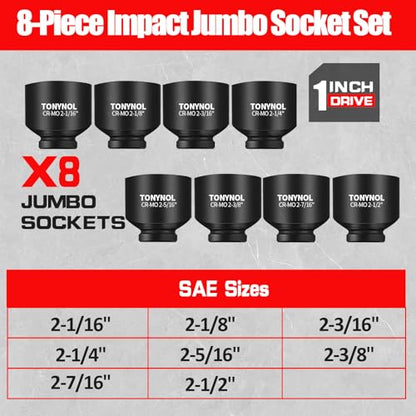 1" Inch Drive Impact Socket Set