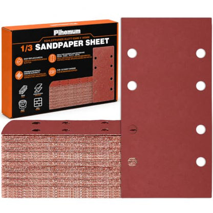 Sandpaper Sheets 8 Hole Hook and Loop
