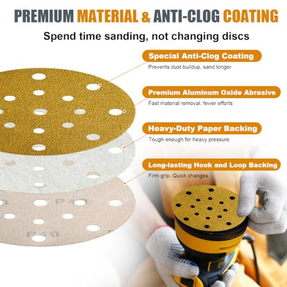 6 Inch 17 Hole Aluminum Oxide Sanding Disc
