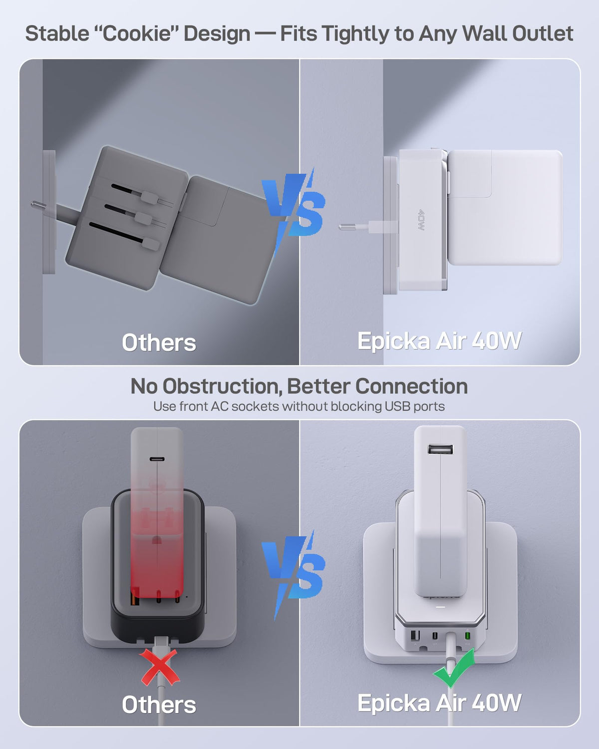 Air 65W Universal Travel Adapter PD&QC with 1AC (White)