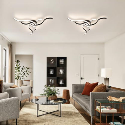 Modern Dimmable Ceiling Light LED Acrylic Flush Mount Ceiling Light with Remote