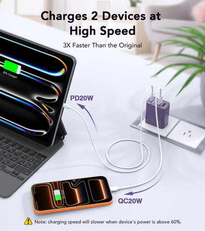 2Pack] 40W USB C Plug (2Pack Purple / 40W)
