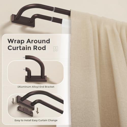 Double Curtain Rod 34 (Red Bronze / 34"-76")